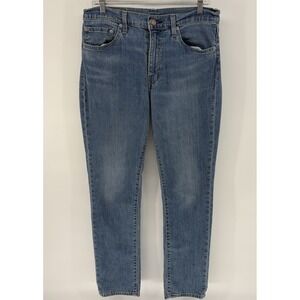 Levis 511 Straight Leg Slim Taper Jeans Big E Light Blue Denim Men 32x31